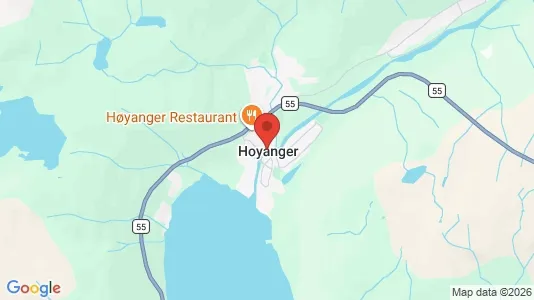 Apartments for rent i Høyanger - kort over placeringen