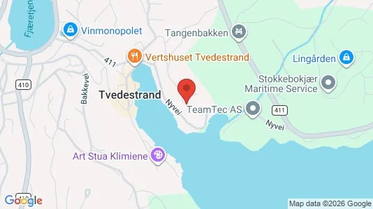 Apartments for rent i Tvedestrand - kort over placeringen