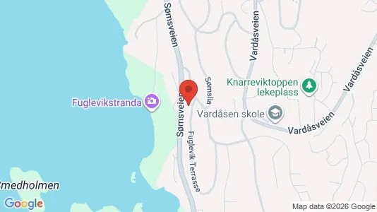Rooms for rent i Kristiansand - kort over placeringen
