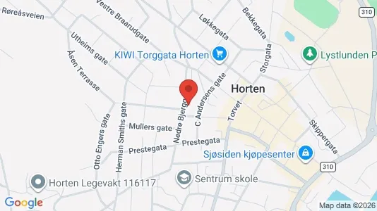 Apartments for rent i Horten - kort over placeringen