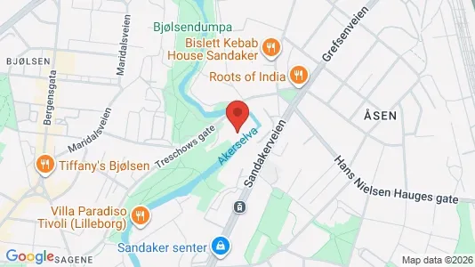 Rooms for rent i Oslo Sagene - kort over placeringen