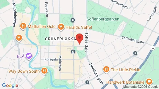 Apartments for rent i Oslo Grünerløkka - kort over placeringen