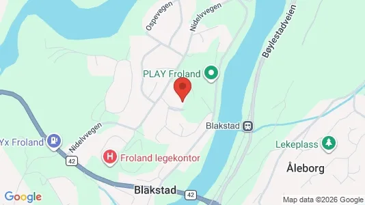 Apartments for rent i Froland - kort over placeringen