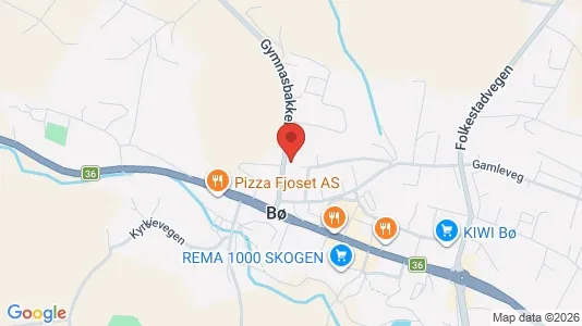 Rooms for rent i Bø - kort over placeringen