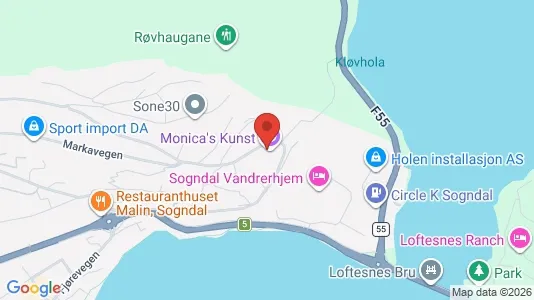 Apartments for rent i Sogndal - kort over placeringen
