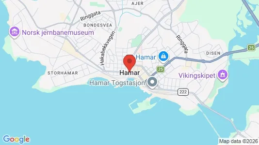 Rooms for rent i Hamar - kort over placeringen