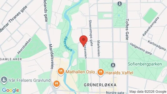 Apartments for rent i Oslo Grünerløkka - kort over placeringen