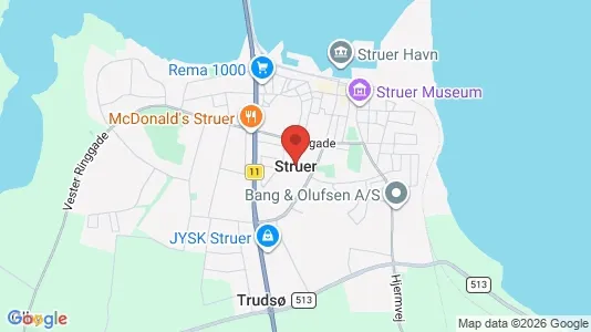 Houses for rent i Struer - kort over placeringen