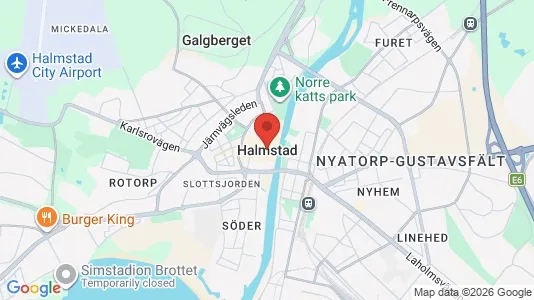 Apartments for rent i Halmstad - kort over placeringen