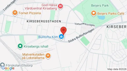 Apartments for rent i Kirseberg - kort over placeringen