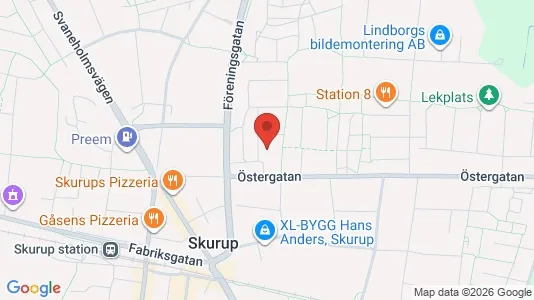 Apartments for rent i Skurup - kort over placeringen