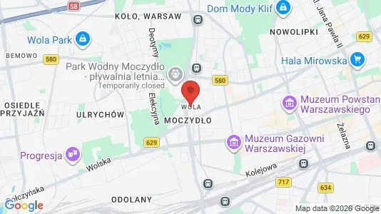 Apartments for rent i Warszawa Wola - kort over placeringen