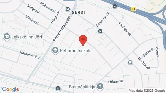 Apartments for rent i Reykjavík Háaleiti - kort over placeringen