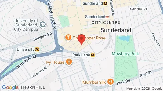 Apartments for rent i Sunderland - Tyne and Wear - kort over placeringen
