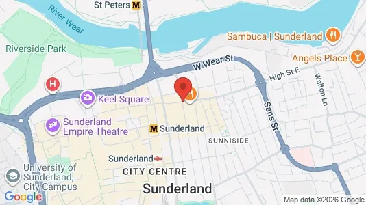 Apartments for rent i Sunderland - Tyne and Wear - kort over placeringen