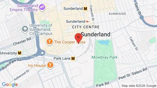Apartments for rent i Sunderland - Tyne and Wear - kort over placeringen
