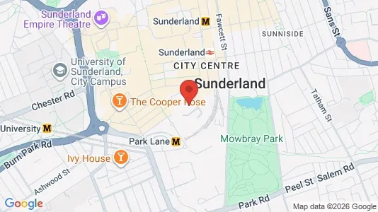 Apartments for rent i Sunderland - Tyne and Wear - kort over placeringen