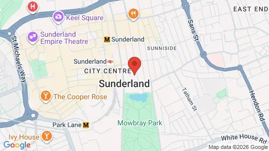 Apartments for rent i Sunderland - Tyne and Wear - kort over placeringen