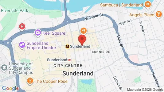 Apartments for rent i Sunderland - Tyne and Wear - kort over placeringen