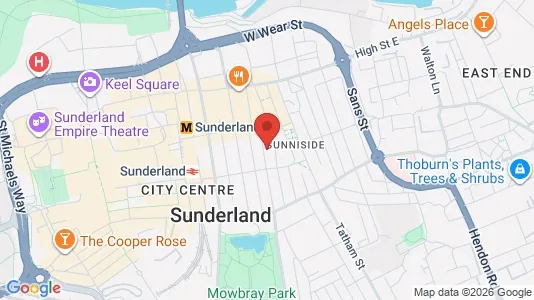 Apartments for rent i Sunderland - Tyne and Wear - kort over placeringen