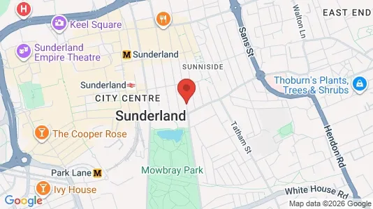Apartments for rent i Sunderland - Tyne and Wear - kort over placeringen