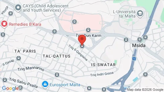 Apartments for rent i Birkirkara - kort over placeringen