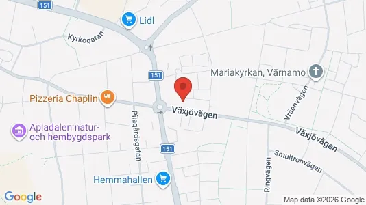 Apartments for rent i Värnamo - kort over placeringen