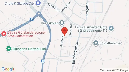 Apartments for rent i Skövde - kort over placeringen