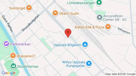 Apartments for rent i Uppsala - kort over placeringen