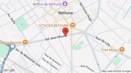 Apartments for rent i Béthune - kort over placeringen
