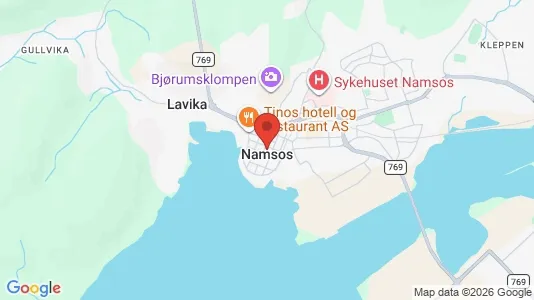 Houses for rent i Namsos - kort over placeringen