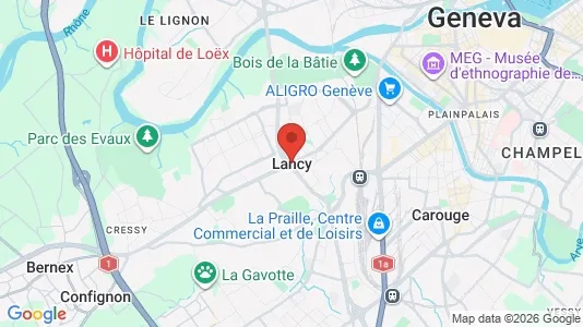 Apartments for rent i Lancy - kort over placeringen