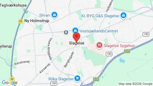 Rooms for rent i Slagelse - kort over placeringen
