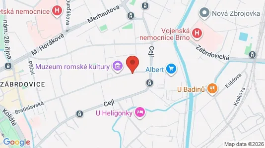 Apartments for rent i Brno-Jih - kort over placeringen