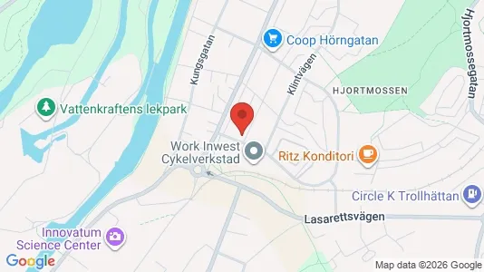 Apartments for rent i Trollhättan - kort over placeringen