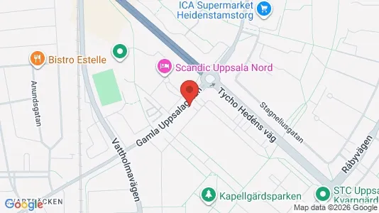 Apartments for rent i Uppsala - kort over placeringen