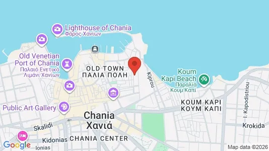Apartments for rent i Chania - kort over placeringen