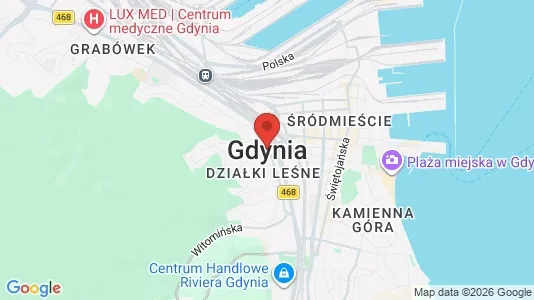 Apartments for rent i Gdynia - kort over placeringen