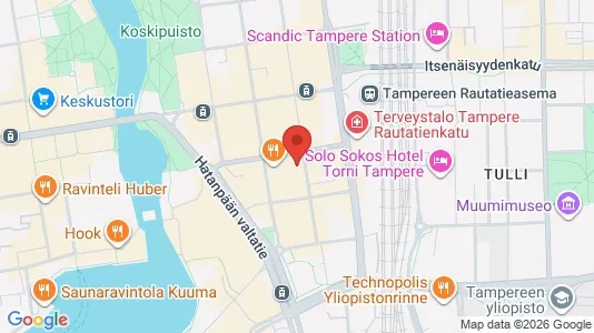 Apartments for rent i Tampere Keskinen - kort over placeringen