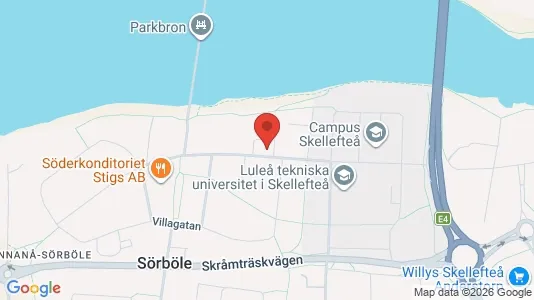 Apartments for rent i Skellefteå - kort over placeringen