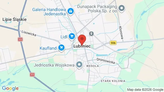 Apartments for rent i Lubliniecki - kort over placeringen
