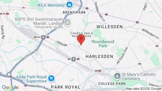 Apartments for rent i London NW10 - kort over placeringen