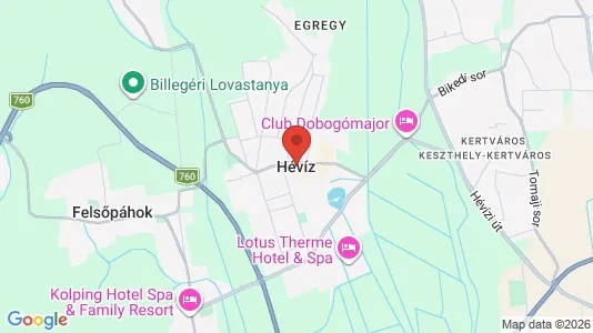 Apartments for rent i Hévízi - kort over placeringen