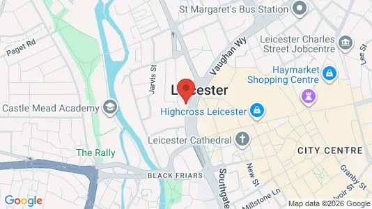 Apartments for rent i Leicester - Leicestershire - kort over placeringen