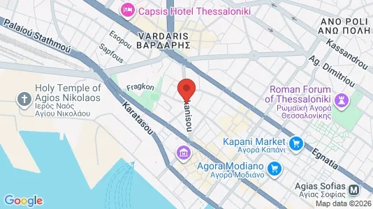Apartments for rent i Thessaloniki - kort over placeringen