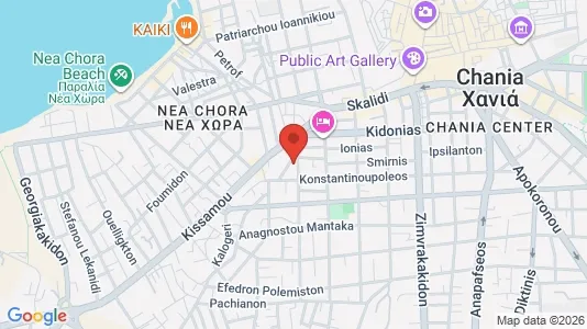 Apartments for rent i Chania - kort over placeringen