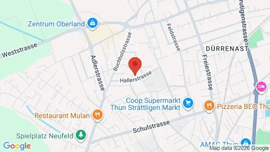 Apartments for rent i Thun - kort over placeringen