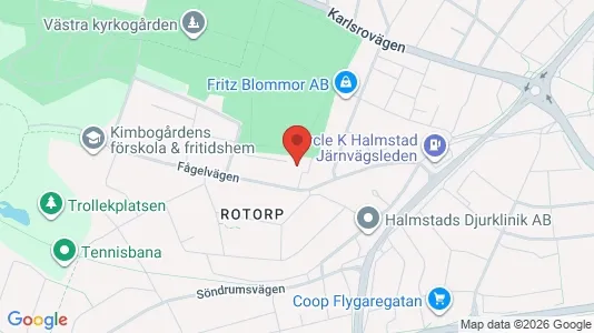 Apartments for rent i Halmstad - kort over placeringen
