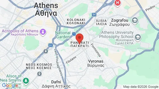 Apartments for rent i Athens Pagrati - kort over placeringen