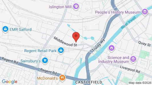 Apartments for rent i Salford - Lancashire - kort over placeringen